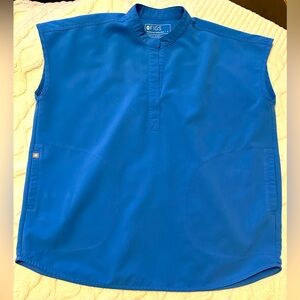 Figs scrub top, Rafaela style, size small, color is “capri blue”